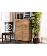 Theo Oak Brown 1-Drawer Shoe Storage Cabinet - $4,841.18 MXN