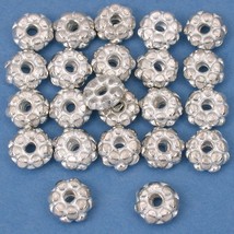 Bali Spacer Flower Silver Plated Beads 7.5mm 15 Grams 20Pcs Approx. - $6.76