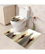 3Pcs/set Walking Dead 1 Bathroom Toilet Mat Set Anti Slip Bath Mat decor... - $33.29+