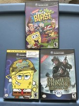 Gamecube Game Lot Of 3 SpongeBob, Nickelodeon Party Blast, Medal Of Honor - £19.89 GBP