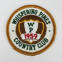 Whispering Pines Golf Course Country Club Iron On Patch NC WP 1959 N Car... - £7.84 GBP