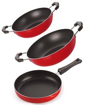 stainless steel frying pan and Kadai Combo set of 3 - £51.20 GBP