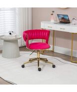 Versatile Rose Red Adjustable Swivel Chair for Home Office, Makeup, and ... - $173.99