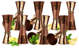 Copper Double Jigger Cocktail Shot Glasses Drinks Excellent Christmas Gifts!(12) - £35.71 GBP