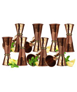 Copper Double Jigger Cocktail Shot Glasses Drinks Excellent Christmas Gi... - £34.93 GBP