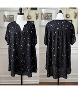 Torrid Georgette Hi-Low Short Sleeve Blouse Celestial Moon Stars $40 3 3X - $477.66 MXN