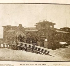 1910 Casino Building Hotel Advertisement Ocean Park California Architect... - $29.99