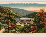 Sherando Lake Forest Camp Lodge Waynesboro Virginia VA UNP Linen Postcar... - £3.07 GBP