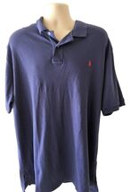 Polo Ralph Lauren Short Sleeve Collared Polo Shirt Navy Blue 100% Cotton... - $59.99
