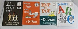 Dr. Seuss 4 Vintage books Green Eggs and Ham, Hop on Pop, ABC, Ten Apples on Top - $6.50