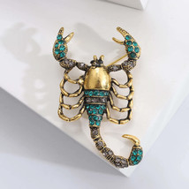 Unisex Rhinestone Scorpion Brooch  Insect Pin Accessory - $28.95