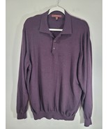 Nordstrom Polo Sweater 100% Extra Fine Merino Wool Plum Italy XXL Tall - €28,60 EUR