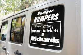 Bumper Humpers love eating giant satchels of Richards Vinyl Decal - £9.81 GBP+