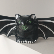 Vintage Celebrations by Silvestri Ceramic VAMPIRE BAT Halloween Candle Holders! - £31.63 GBP