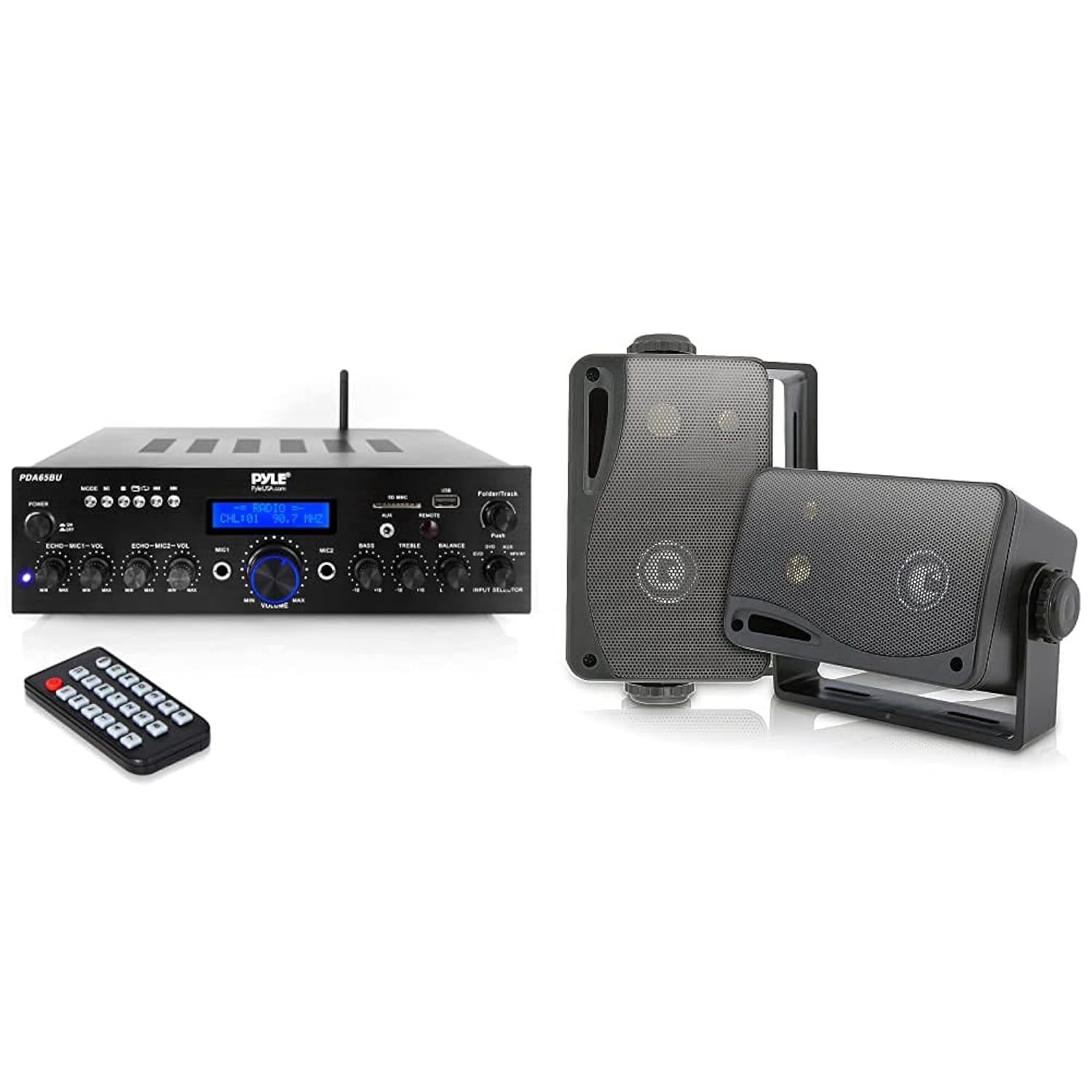 Wireless Bluetooth Power Amplifier System - 200W Dual Channel Sound Audio Stereo