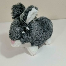 Animal Adventure Hopscotch Bunny Stuffed Rabbit Plush Gray White Easter Spring - £8.02 GBP