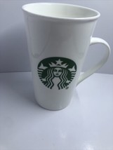 Starbucks 2015 White Siren Mermaid Logo Ceramic Coffee Mug Cup Tall 16 Oz - £8.73 GBP