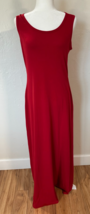 LuLaRoe Dani Maxi Long Sleeveless Soft Tank Dress Solid Red M - €10,68 EUR