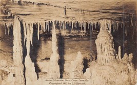 Great Onyx Cave Kentucky~Across COLONNADE~1912 L P Edwards Real Photo Postcard - £5.61 GBP