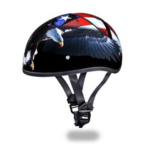 Daytona Helmets SKULL CAP- Open Face W/ FREEDOM DOT Motorcycle Helmet D6-FR - £72.08 GBP