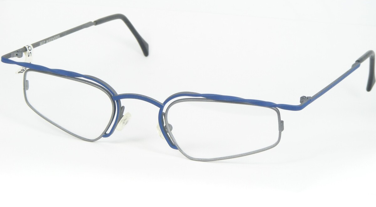 Vintage REiZ AUGENSPiEL trans 302 GRAPHITE GREY /BLUE EYEGLASSES 46-17-1... - $77.26