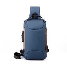 Men Fashion Multifunction Shoulder Bag Crossbody Bag on Shoulder Travel Sling Ba - £36.08 GBP