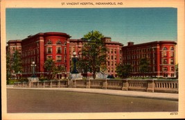 Vintage Postcard 1930-1945 -St. Vincent Hospital Indianapolis  bk47 - £3.94 GBP