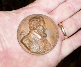 Henry Iv Henri Iiii 4 Roi De Bronze Medal King France Navarre Baron De Puymaurin - £82.11 GBP