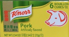 Knorr Pork Bouillon 6 Cubes 2.54 Oz (Pack Of 5 Boxes) - £31.06 GBP