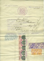 Mexico Mining Document San Jose Gold Mine 1913-1914 Revenue Stamps &amp; 189... - £175.60 GBP