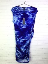 BCBG Max Azria Dell Side Zip Clouds Blue Stretch Bodycon Dress Womens Si... - $99.00