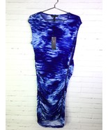 BCBG Max Azria Dell Side Zip Clouds Blue Stretch Bodycon Dress Womens Si... - £78.22 GBP