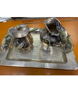 Los Castillo Silverplate Chameleon Coffee Tray, Sugar, and Creamer Set - $3,274.62 CAD