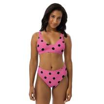 Autumn LeAnn Designs® | Women&#39;s High Waisted Bikini Set, Rose Pink with ... - £37.74 GBP