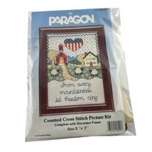 Paragon Counted Cross Stitch Partial Kit 8090 Let Freedom Ring Patriotic - $12.55