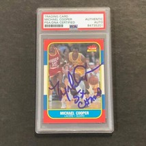 1986 Fleer #17 Michael Cooper Signed Card AUTO PSA Slabbed Lakers &quot;5x CHAMP&quot; - £199.21 GBP