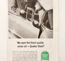 1955 Quaker State Motor Oil Advertisement Vintage Automobilia Pennsylvan... - $464.13 MXN