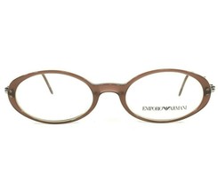 Emporio Armani Eyeglasses Frames 570 081 Brown Silver Round Oval 49-19-130 - $93.29