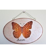 Copper butterfly DREAM plaque, Wall art, Inspirational decor - £11.94 GBP