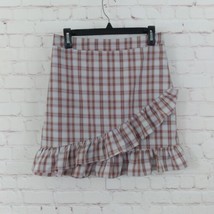 Papaya Skirt Womens Large Plaid Ruffle Built In Shorts Mini - £14.37 GBP