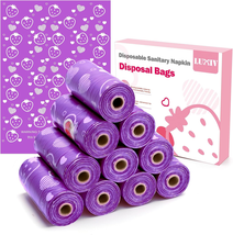 150Pcs Sanitary Napkin Disposal Bags, Pink Disposable Sanitary Bag Perso... - $14.77