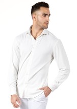 Bespoke textured Long Sleeve Dress shirt - White - $79.00