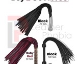 Genuine Cow Hide Thick Leather Flogger Set, BDSM 3 Handmade Heavy Duty S... - $56.09