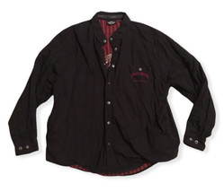 Vintage Harley Davidson “Knights of the Open Road” Snap Button Jacket 2XL - £124.77 GBP