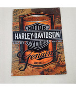 Harley Davidson motorcycle bike oil can faux vintage ad steel metal sign - $89.09