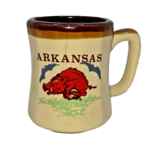 VTG Arkansas Razorbacks Team running Logo Ceramic Coffee Cup Mug running glaze - £10.06 GBP