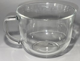 Oversized 18oz Clear Glass Coffee Tea Beverage Soup Mug Cup-BRAND NEW-SH... - $18.69