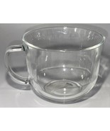 Oversized 18oz Clear Glass Coffee Tea Beverage Soup Mug Cup-BRAND NEW-SH... - $25.65 CAD