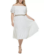 TOMMY HILFIGER Off the Shoulder Dress Ivory Plus Size 20W $154 - NWT - £28.30 GBP