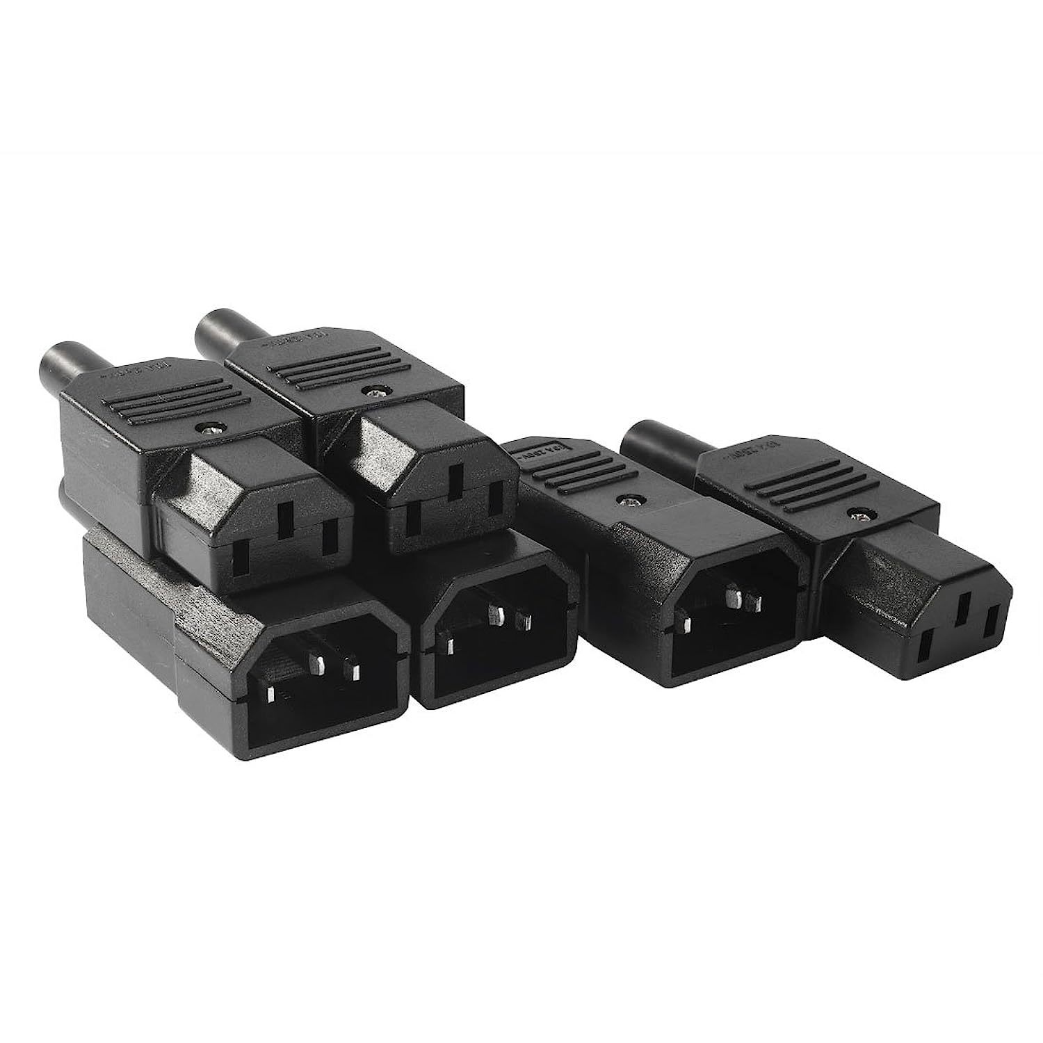 uxcell 3Pair AC250V 10A IEC C14 Male C13 Female, 3 Pins Terminals Inline Adapter - $20.89